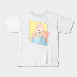 Pastel Life #woman #girl #beauty #fineart #popart #home #decor #fashion #buyart #artprint #minimal #drawing Kids T-Shirt